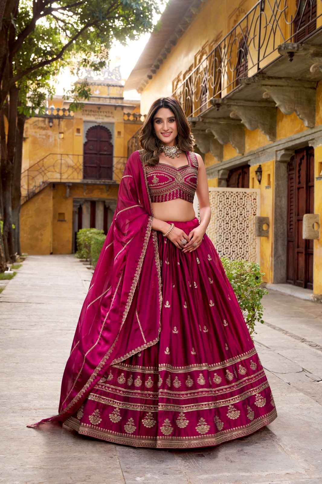 RANGOLI SEQUINS AND THREAD EMBROIDERY WORK LEHENGA CHOLI AT WHOLESALE PRICE