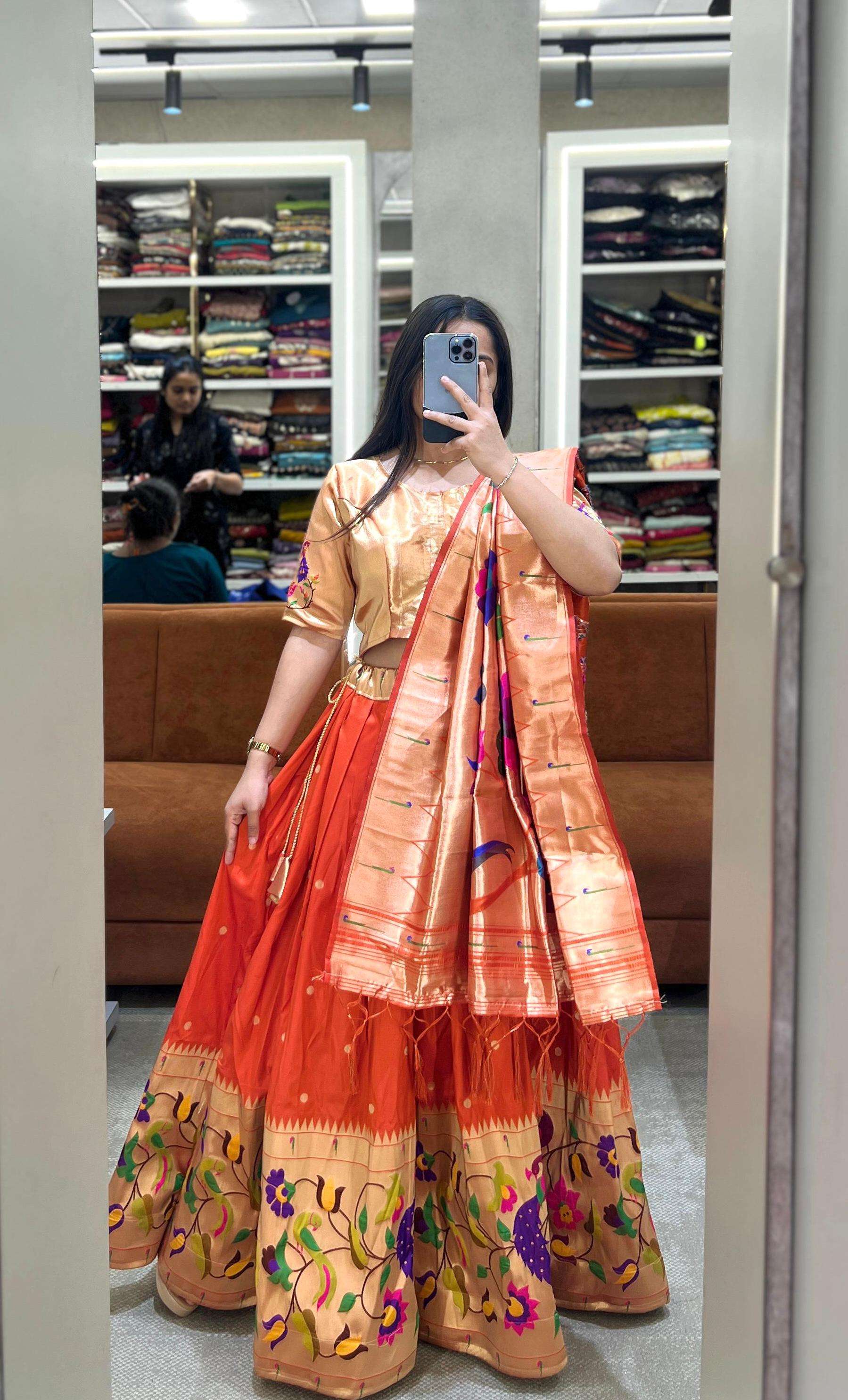 SOFT BANARASI PAITHANI SILK WEAVING LEHENGA CHOLI AT WHOLESALE PRICE