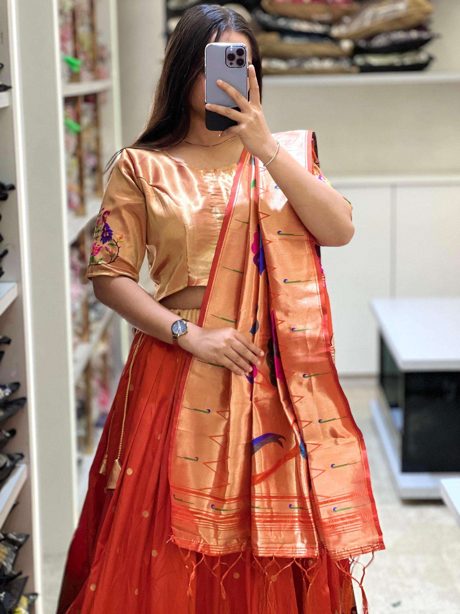 SOFT BANARASI PAITHANI SILK WEAVING LEHENGA CHOLI AT WHOLESALE PRICE