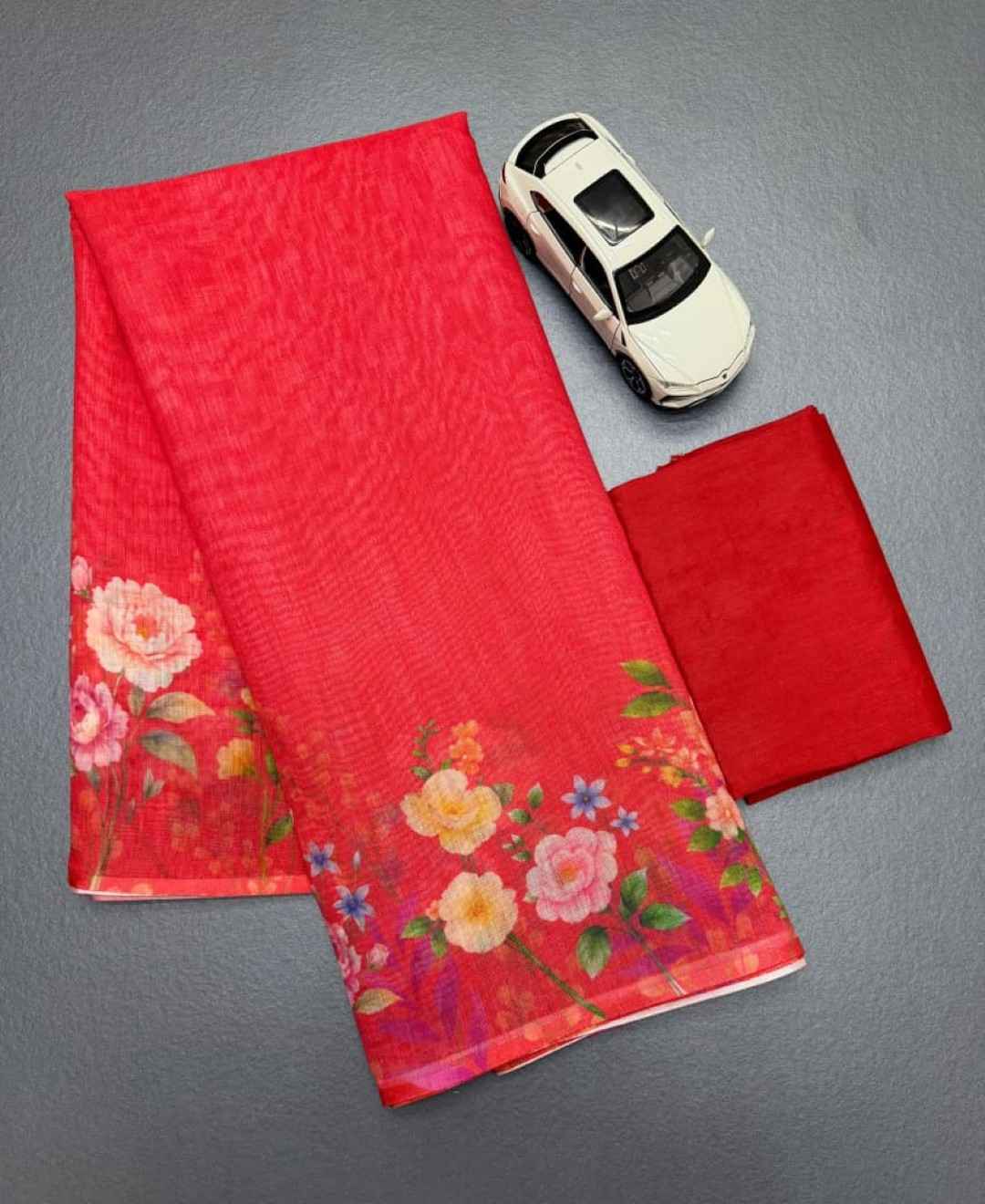 SOFT LINEN DIGITAL PRINT SAREE CODE MG635 AT WHOLESALE PRICE 