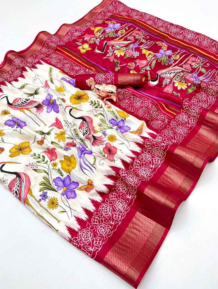 BHAGALPURI TUSSAR SILK KALAMKARI PRINT SAREE AT WHOLESALE PRICE  