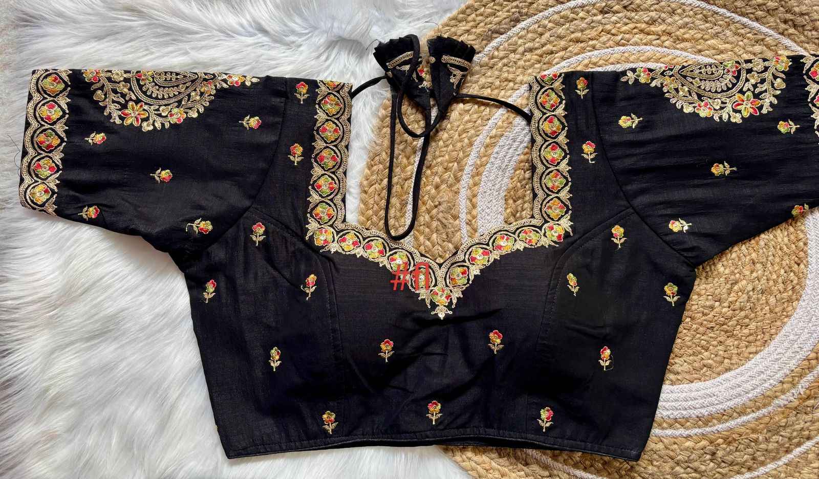 VICHITRA SILK EMBROIDERY ZARI N SEQUENCE WORK BRIDAL BLOUSE AT WHOLESALE PRICE