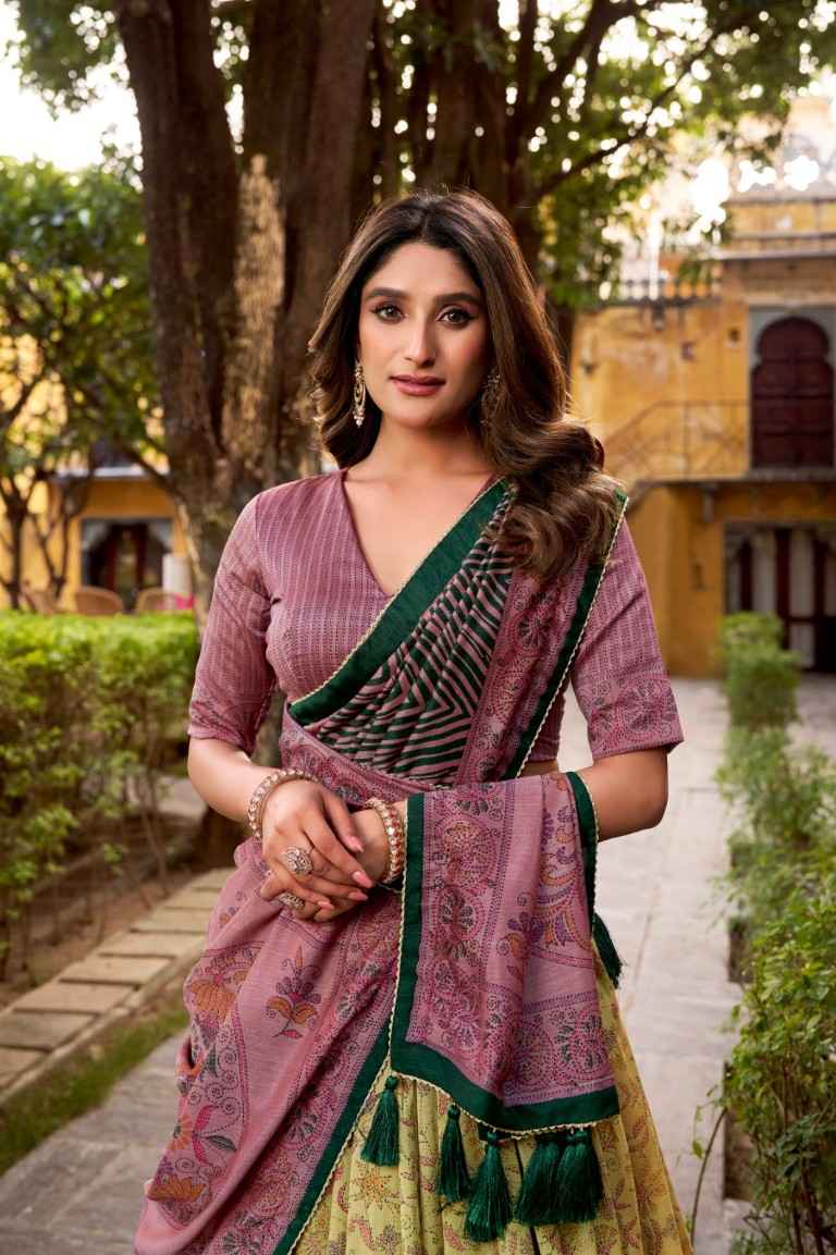 VICHITRA SILK PRINTED LEHENGA CHOLI AT WHOLESALE PRICE