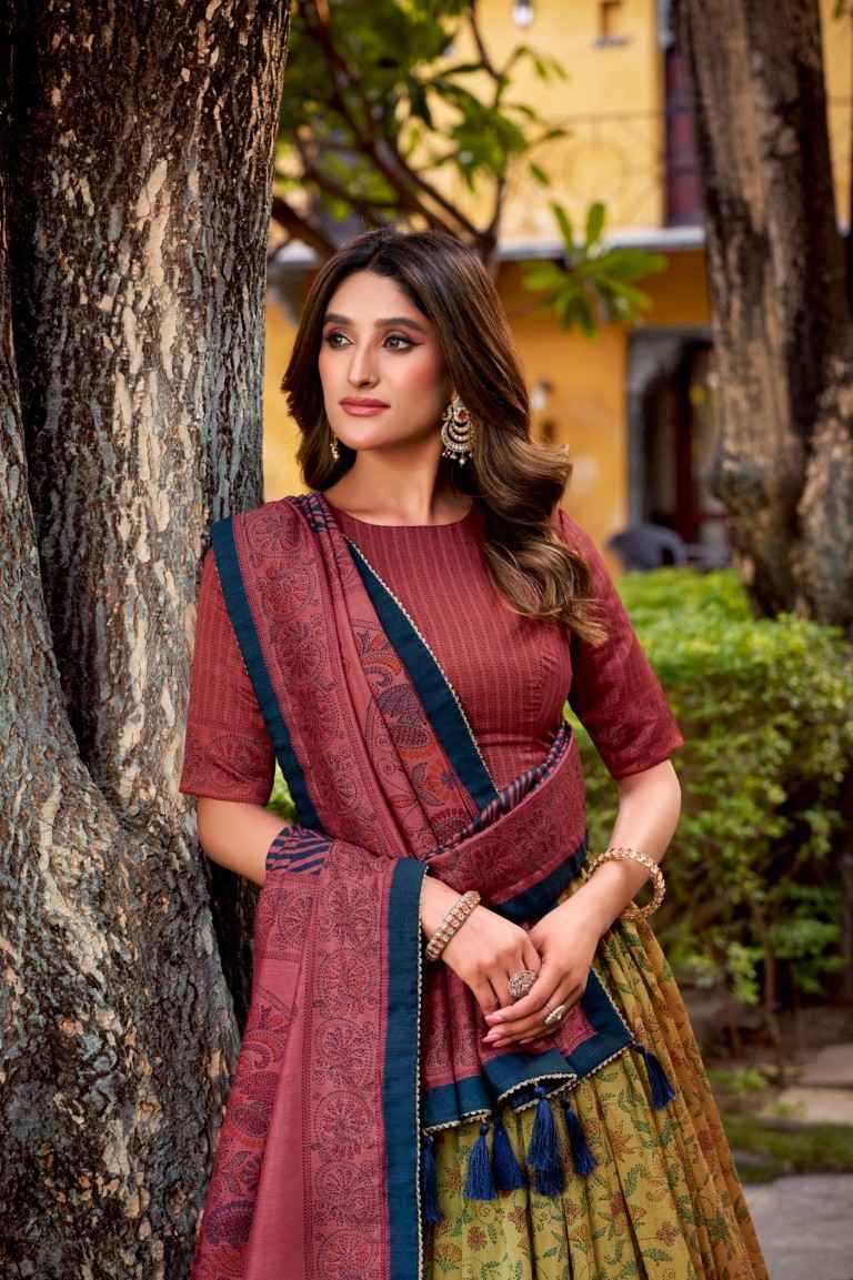 VICHITRA SILK PRINTED LEHENGA CHOLI AT WHOLESALE PRICE