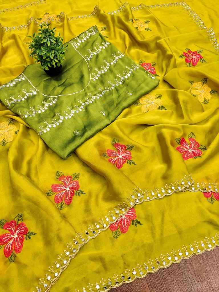 VISCOS RANGOLI FLORAL EMBROIDERY THREAD WORK SAREE WHOLESALE PRICE AT ...