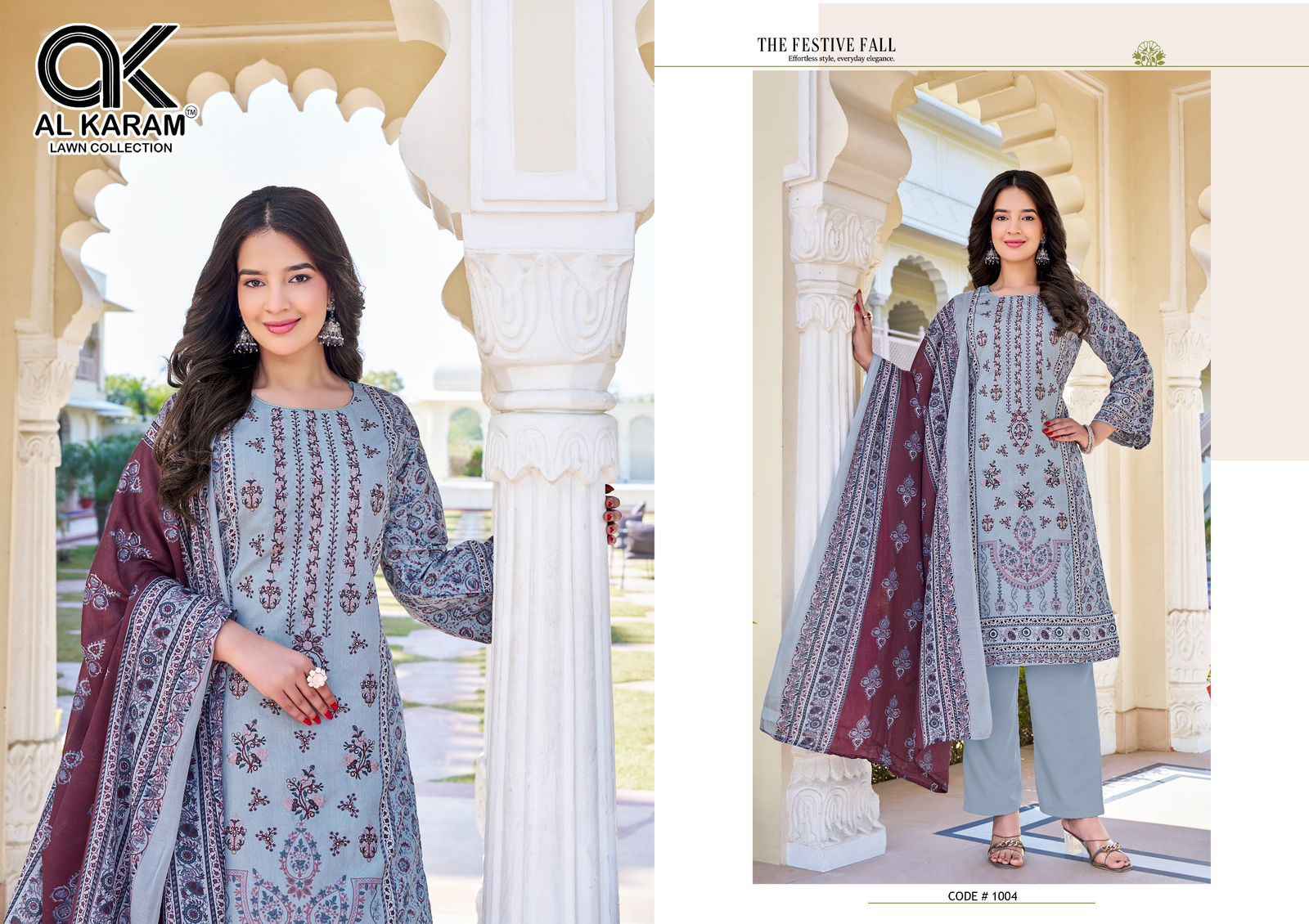 AL KARAM SHEZLIN HEAVY RAYON WITH SELF EMBROIDERY WORK DRESS MATERIAL AT WHOLESALE PRICE