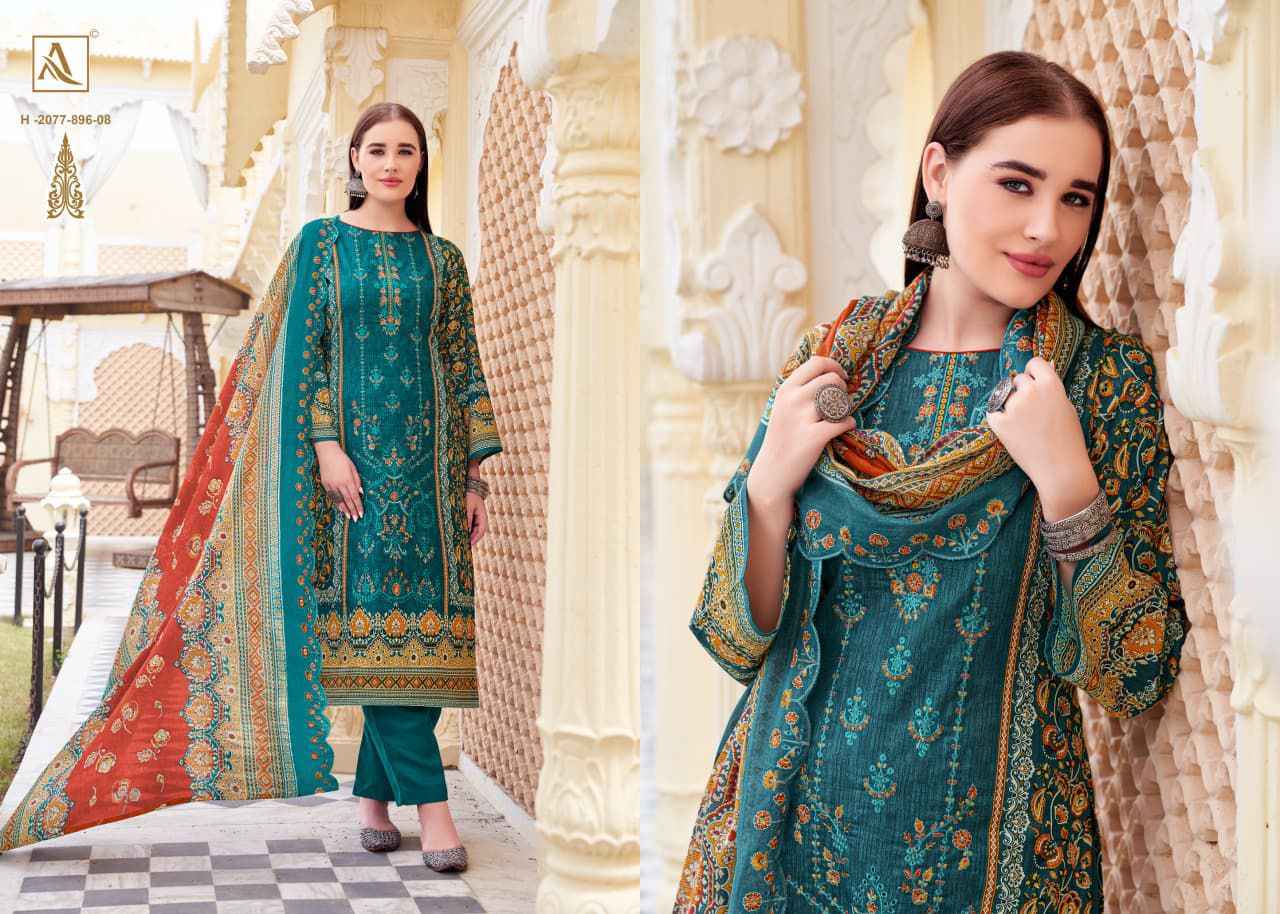 ALOK BIN SAEED VOL-12 PURE CAMBRIC COTTON PAKISTANI PRINT WITH FANCY EMBROIDERY DRESS MATERIAL