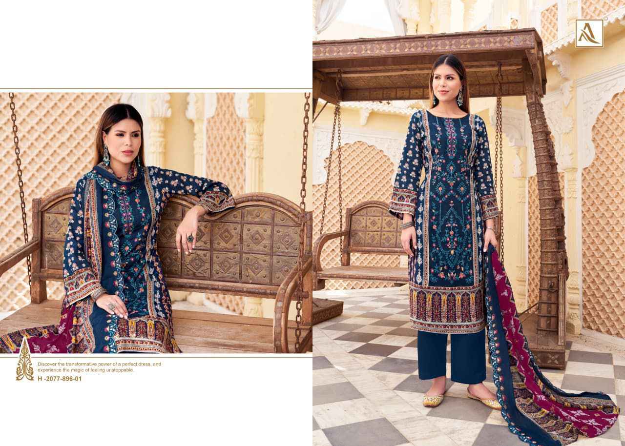 ALOK BIN SAEED VOL-12 PURE CAMBRIC COTTON PAKISTANI PRINT WITH FANCY EMBROIDERY DRESS MATERIAL