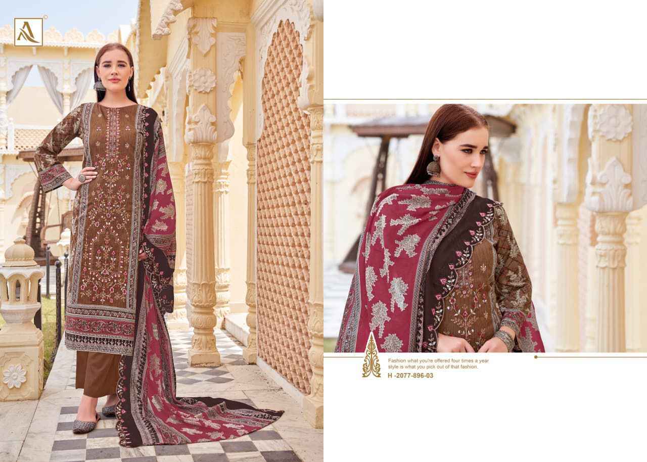 ALOK BIN SAEED VOL-12 PURE CAMBRIC COTTON PAKISTANI PRINT WITH FANCY EMBROIDERY DRESS MATERIAL