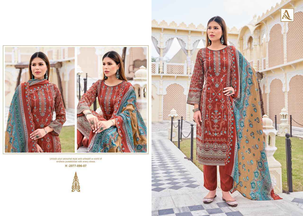 ALOK BIN SAEED VOL-12 PURE CAMBRIC COTTON PAKISTANI PRINT WITH FANCY EMBROIDERY DRESS MATERIAL