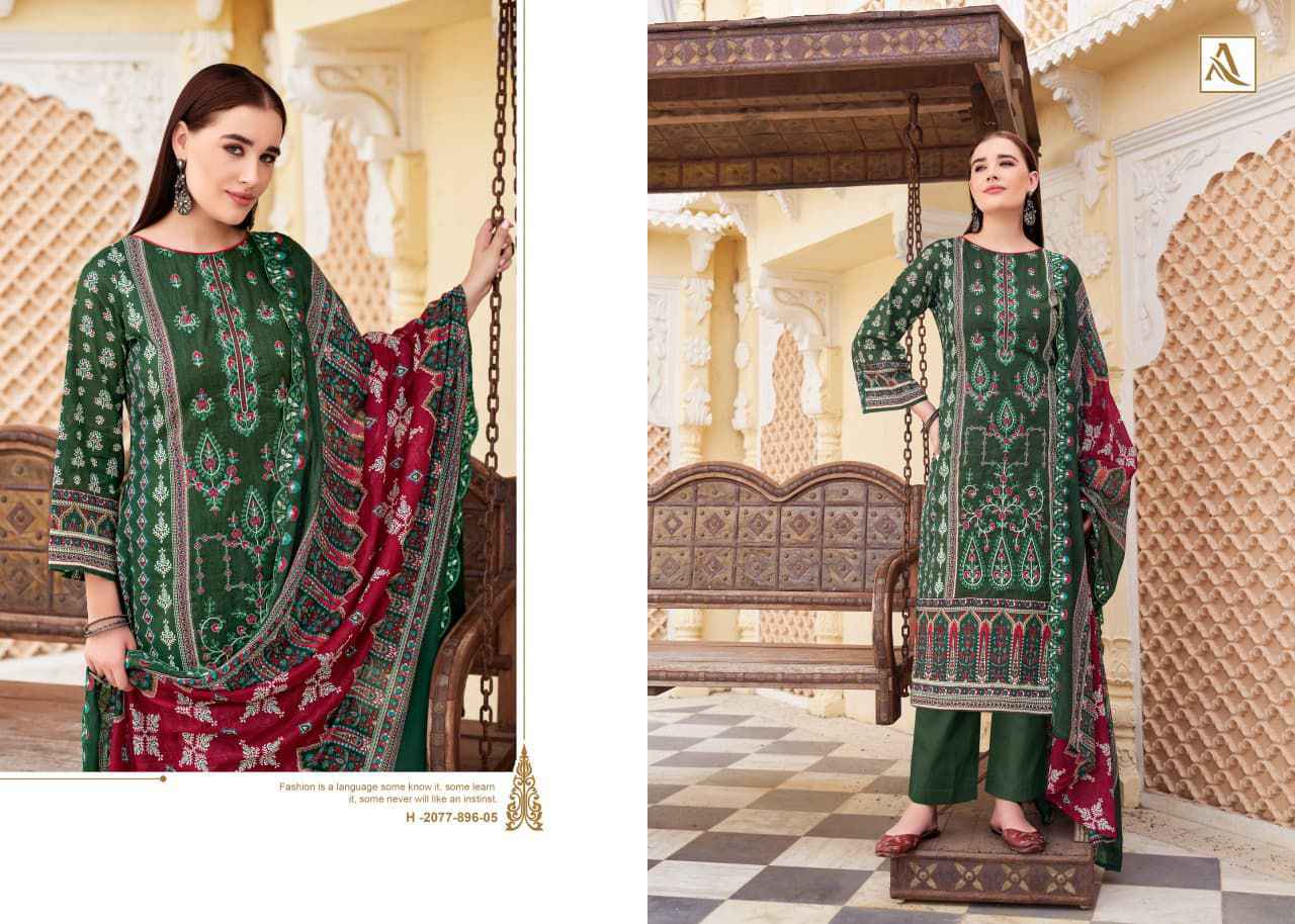 ALOK BIN SAEED VOL-12 PURE CAMBRIC COTTON PAKISTANI PRINT WITH FANCY EMBROIDERY DRESS MATERIAL