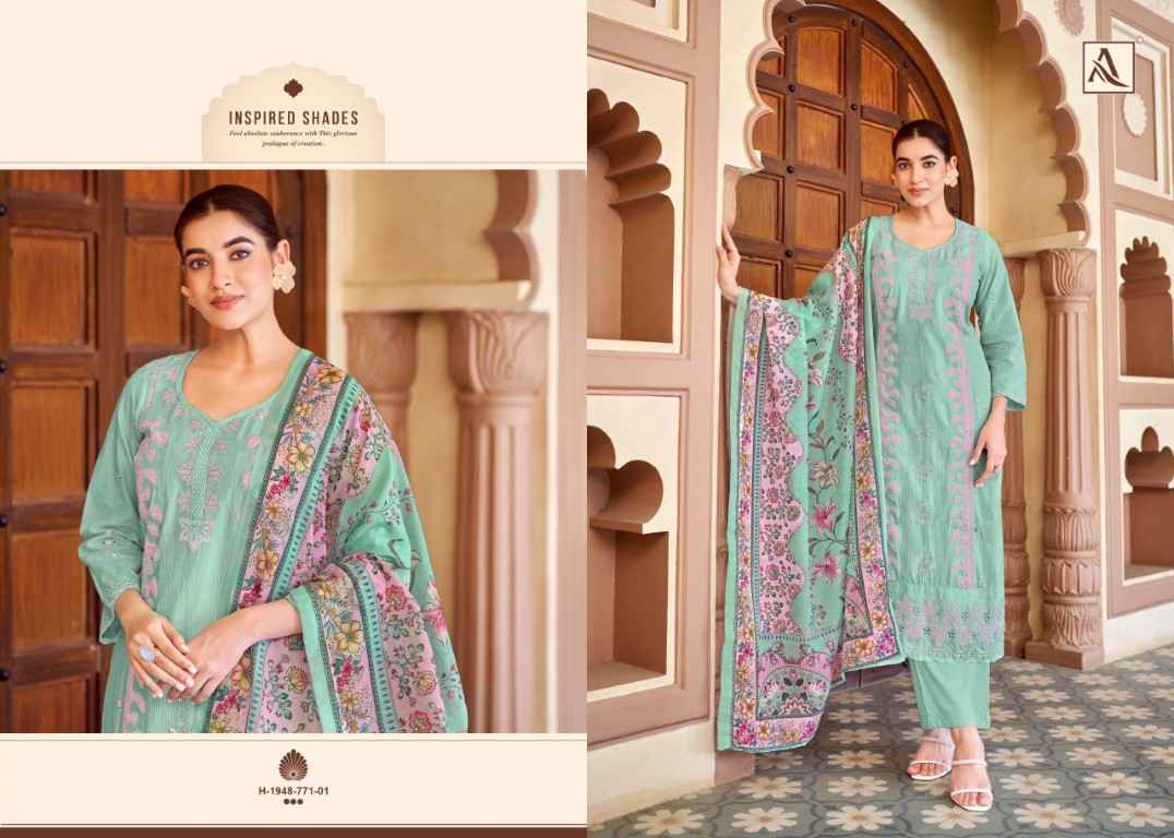 ALOK TASRIF PURE CAMBRIC LAWN COTTON DRESS MATERIAL AT WHOLESALE PRICE