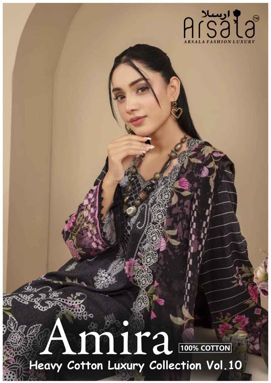 ARSALA AMIRA VOL 10 HEAVY LAWN COTTON LUXURY COLLECTION AT WHOLESALE PRICE