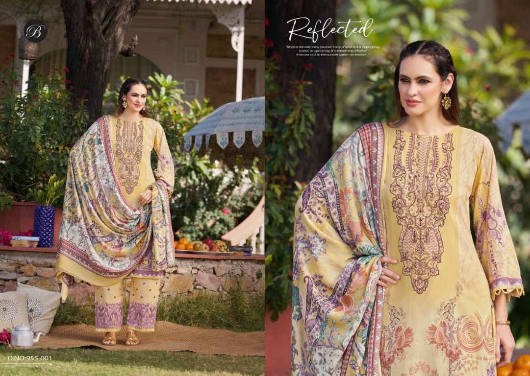 BELLIZA DILKHUSH VOL-3 PURE VISCOSE RAYON SELF EMBROIDERY DRESS MATERIAL AT WHOLESALE PRICE 