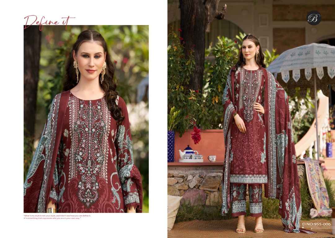 BELLIZA DILKHUSH VOL-3 PURE VISCOSE RAYON SELF EMBROIDERY DRESS MATERIAL AT WHOLESALE PRICE 