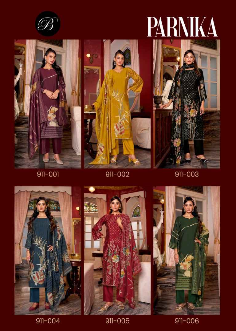 BELLIZA PARNIKA PURE MODEL VISCOSE MUSLIN FOIL PRINT DRESS MATERIAL AT WHOLESALE PRICE 
