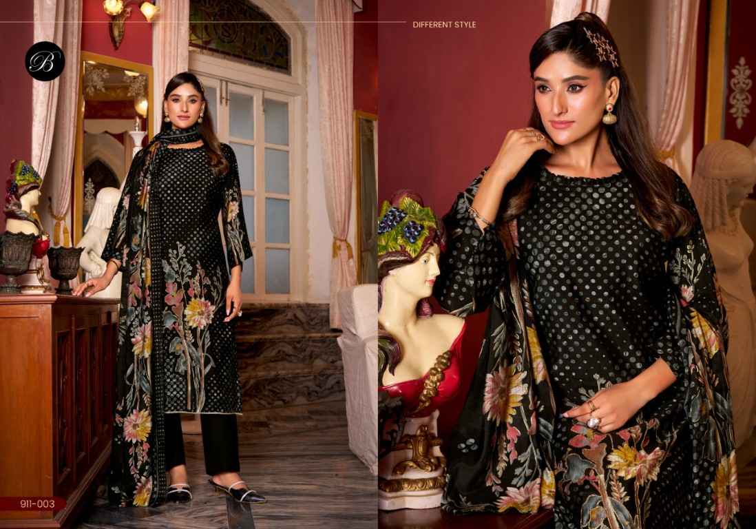 BELLIZA PARNIKA PURE MODEL VISCOSE MUSLIN FOIL PRINT DRESS MATERIAL AT WHOLESALE PRICE 