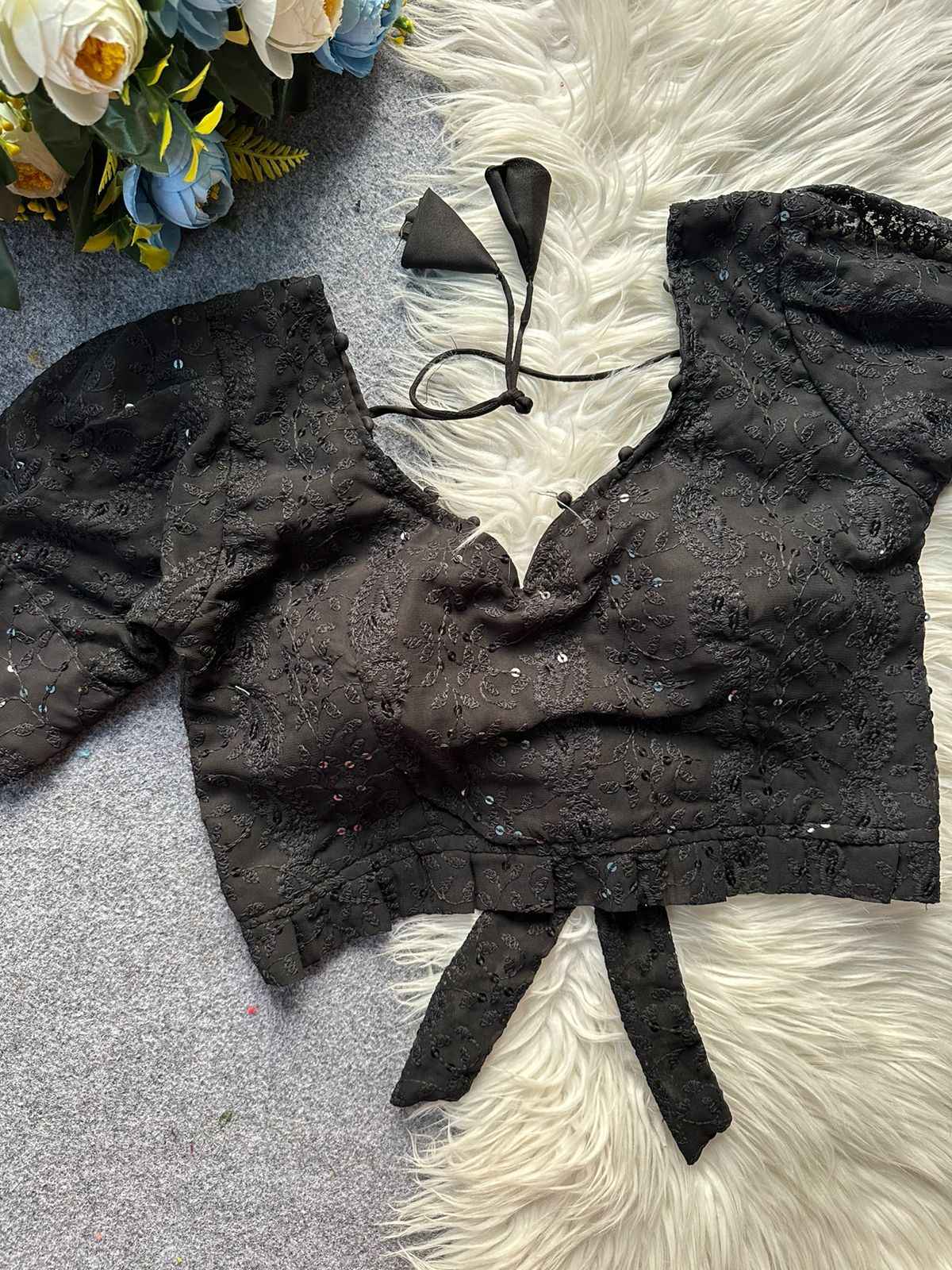 CHIKANKARI HAKOBA READYMADE BLOUSE AT WHOLESALE PRICE