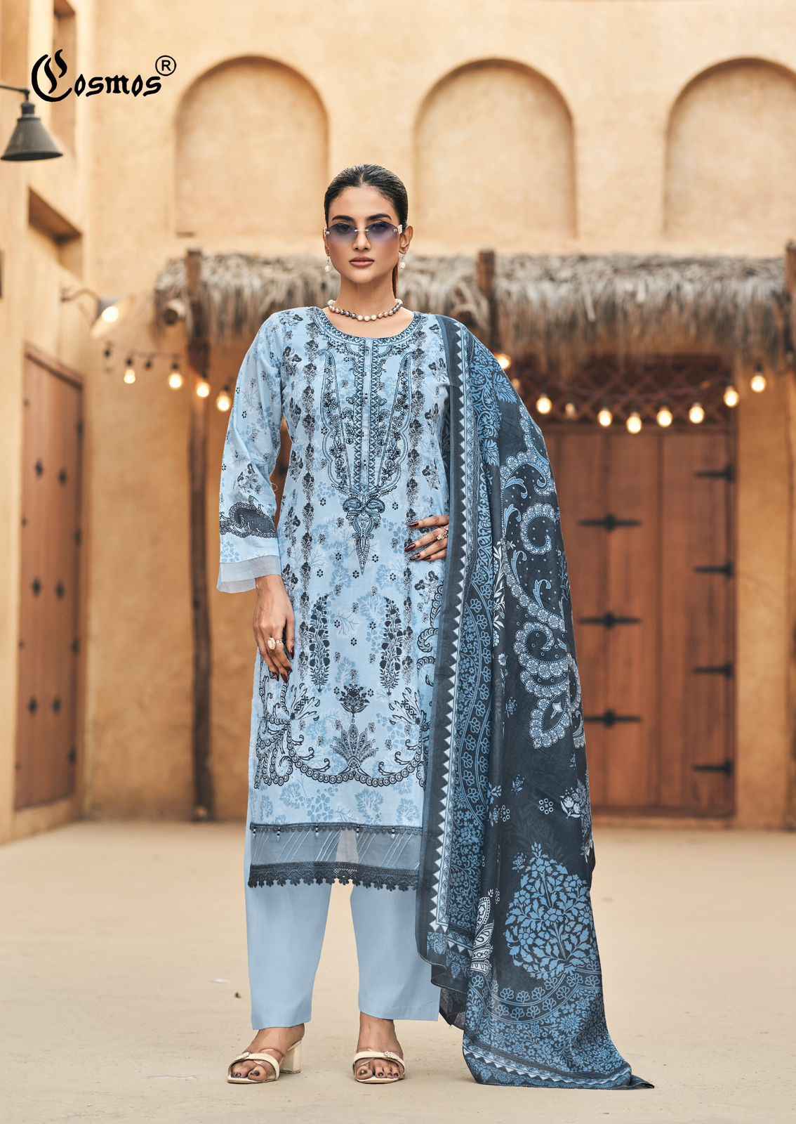 COSMOS BLISS EMBROIDERY LAWN VOL-2 LAWN COTTON DRESS MATERIAL AT WHOLESALE PRICE