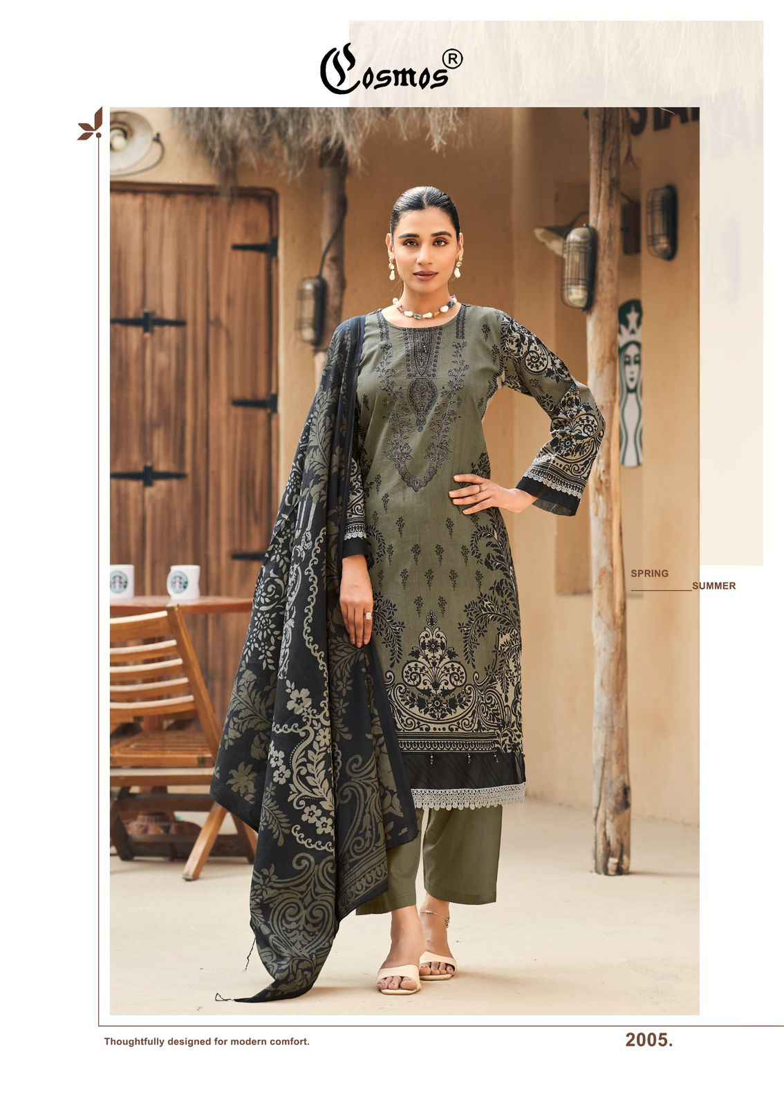 COSMOS BLISS EMBROIDERY LAWN VOL-2 LAWN COTTON DRESS MATERIAL AT WHOLESALE PRICE