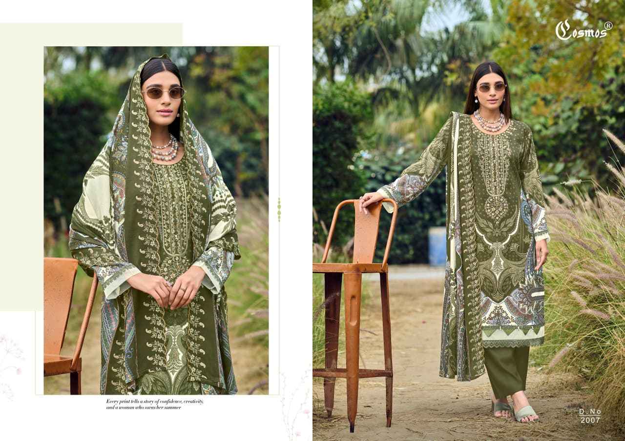 COSMOS NEEDLE WONDER RAYON VOL-2 HEAVY RAYON WITH SELF EMBROIDERY DRESS MATERIAL AT WHOLESALE PRICE