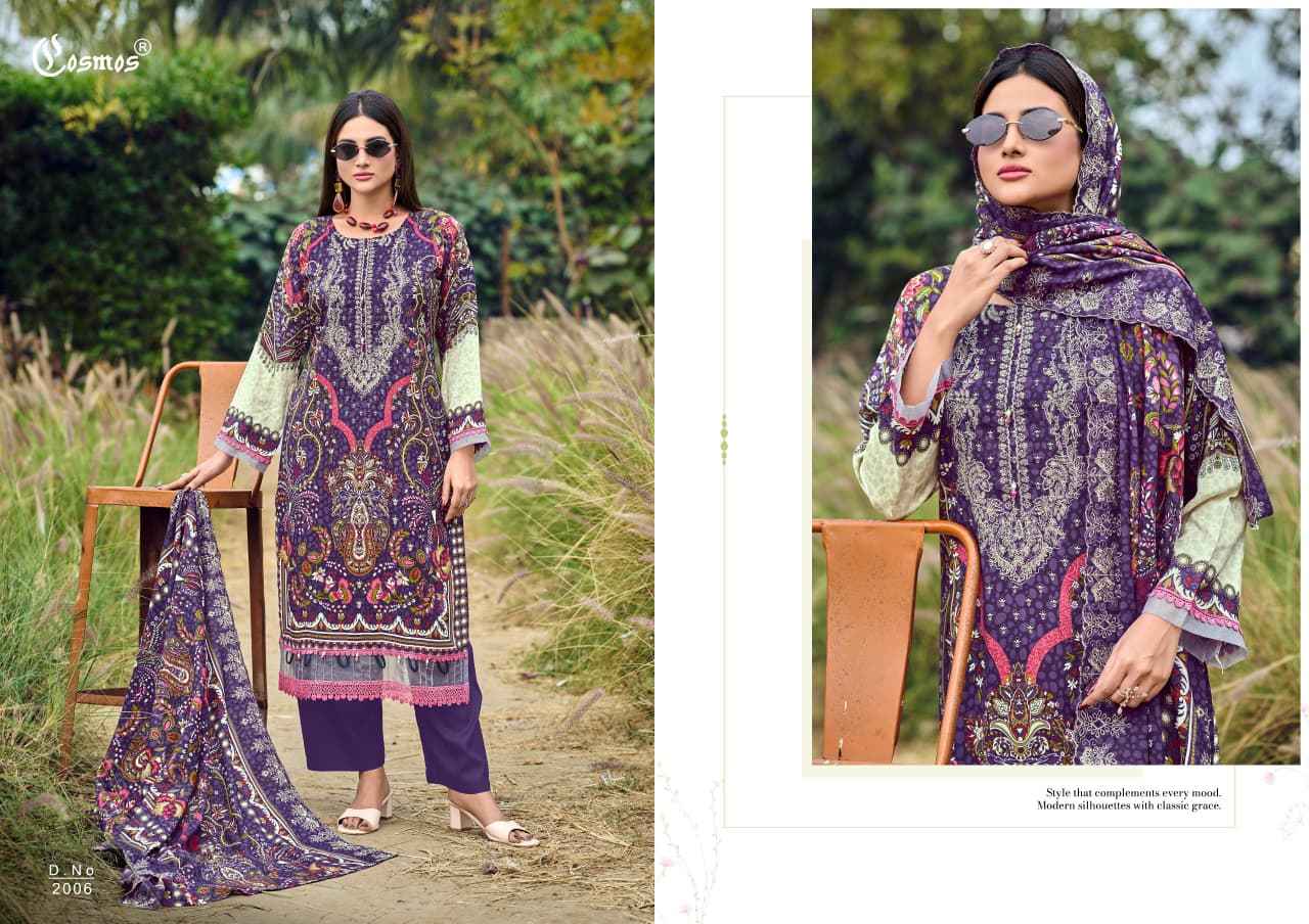 COSMOS NEEDLE WONDER RAYON VOL-2 HEAVY RAYON WITH SELF EMBROIDERY DRESS MATERIAL AT WHOLESALE PRICE
