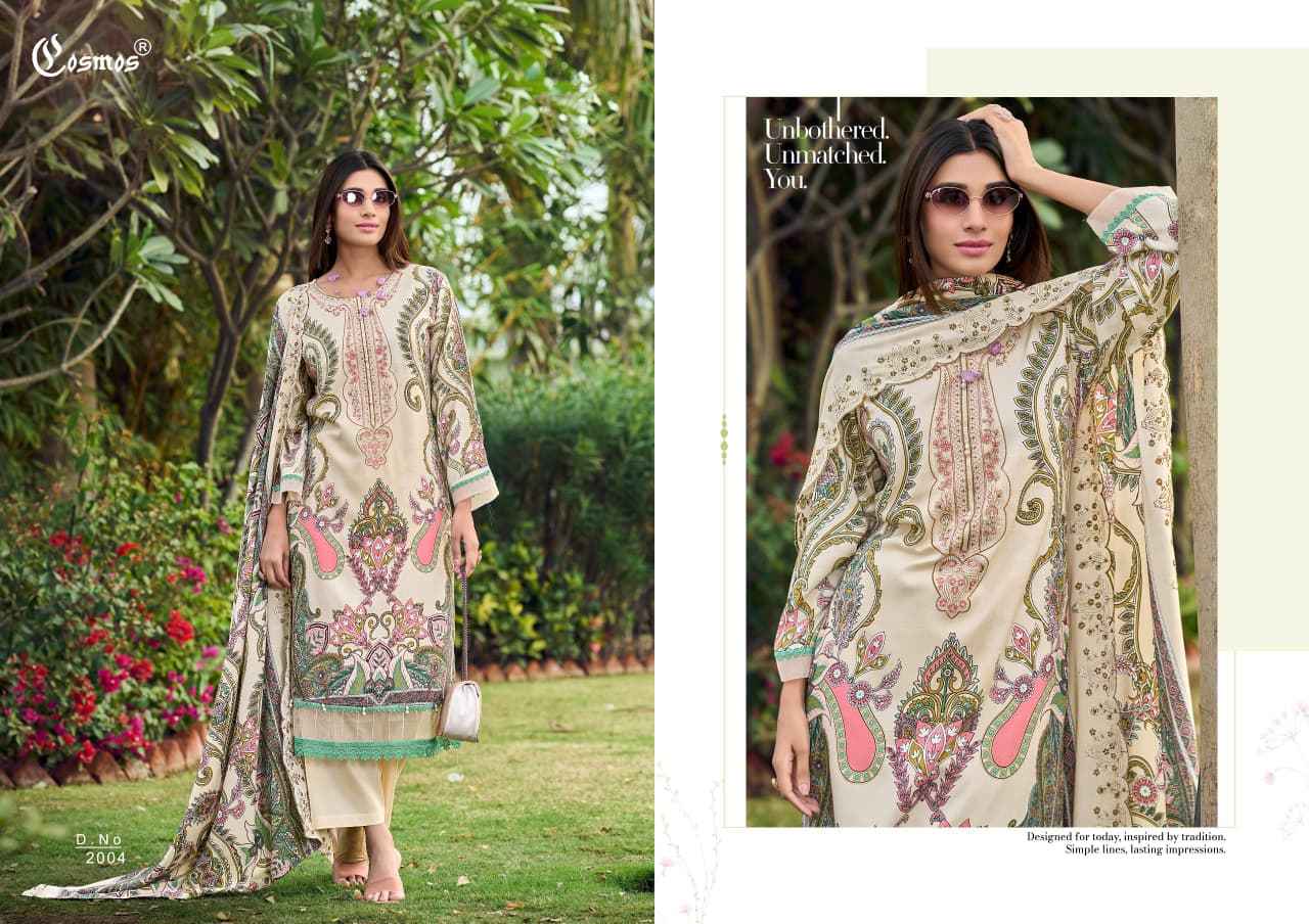 COSMOS NEEDLE WONDER RAYON VOL-2 HEAVY RAYON WITH SELF EMBROIDERY DRESS MATERIAL AT WHOLESALE PRICE