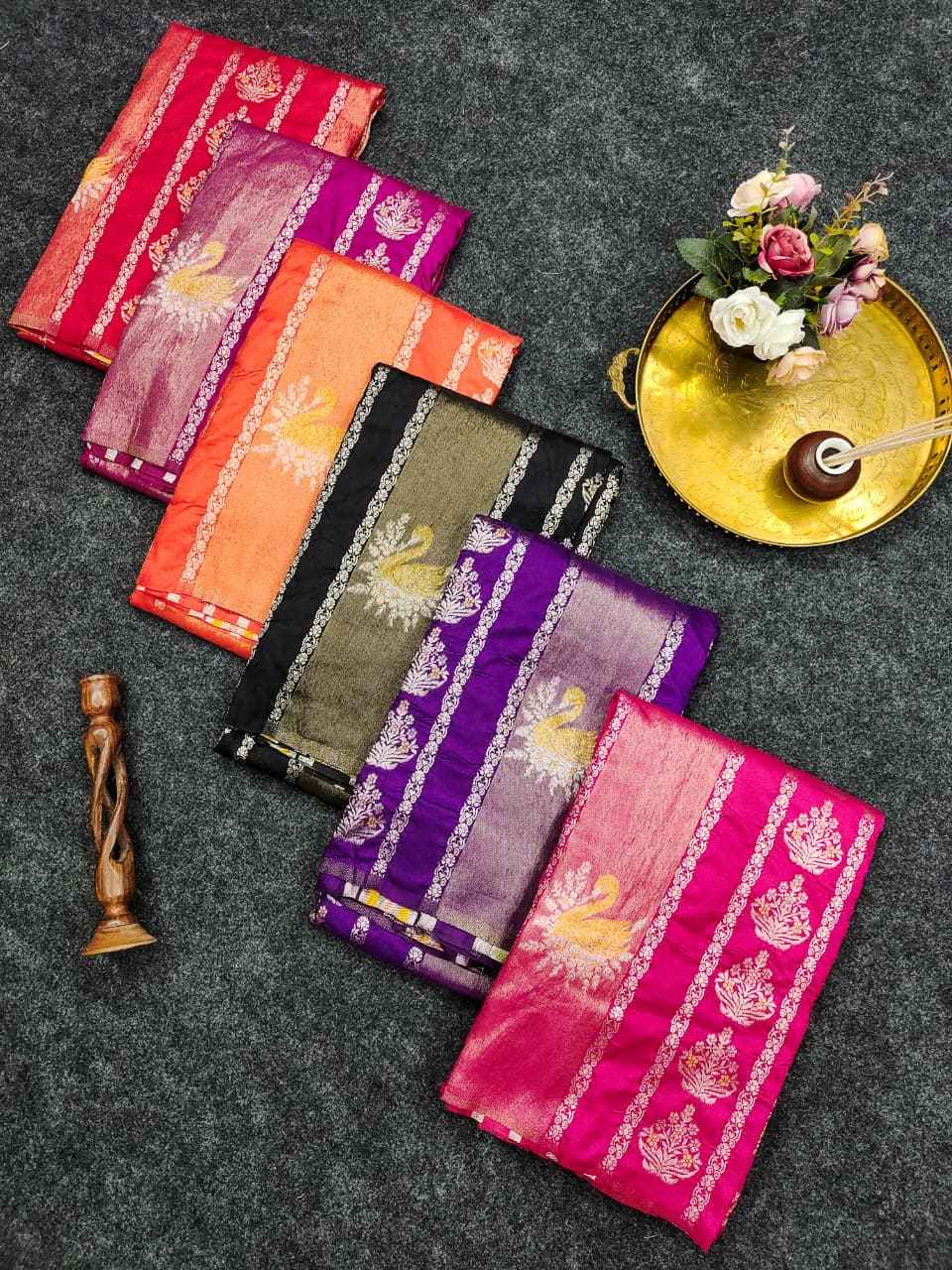 KHADI CREPE TISSUE PAITHANI SILK ZARI WEAVING SAREE AT WHOLESALE PRICE