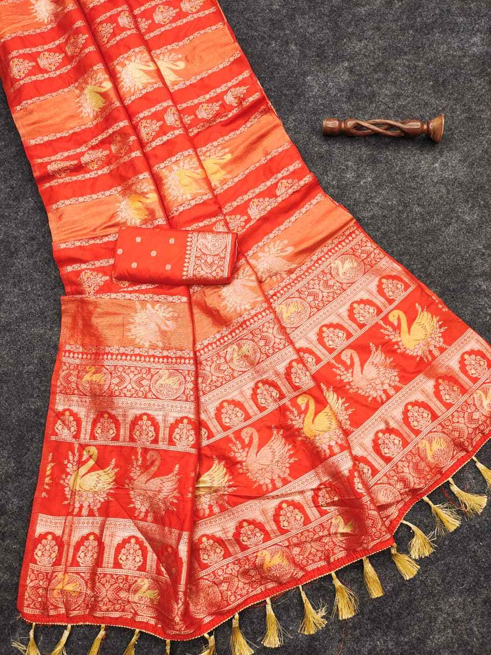 KHADI CREPE TISSUE PAITHANI SILK ZARI WEAVING SAREE AT WHOLESALE PRICE
