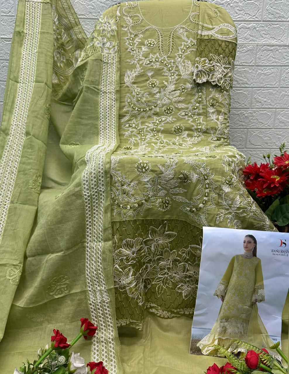DEEPSY RANGRASIYA VOL-3 PURE COTTON PAKISTANI DRESS MATERIAL AT WHOLESALE PRICE