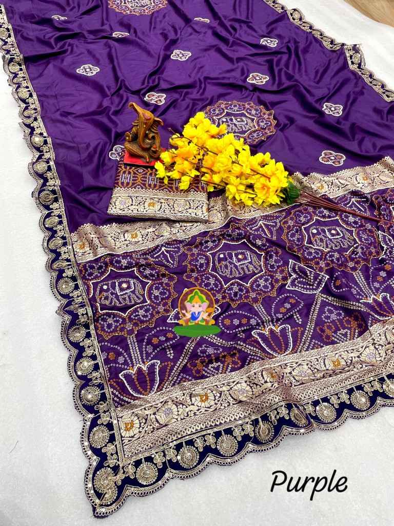 DOLA SILK MOTI HANDWORK ZARI WEAVING SAREE AT WHOLESALE PRICE