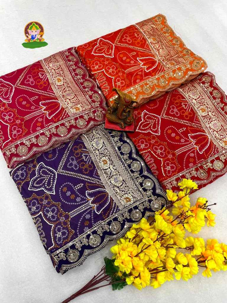 DOLA SILK MOTI HANDWORK ZARI WEAVING SAREE AT WHOLESALE PRICE