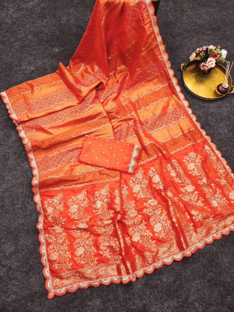 DOLA SILK INTRICATE ZARI WEAVING SAREE AT WHOLESALE PRICE