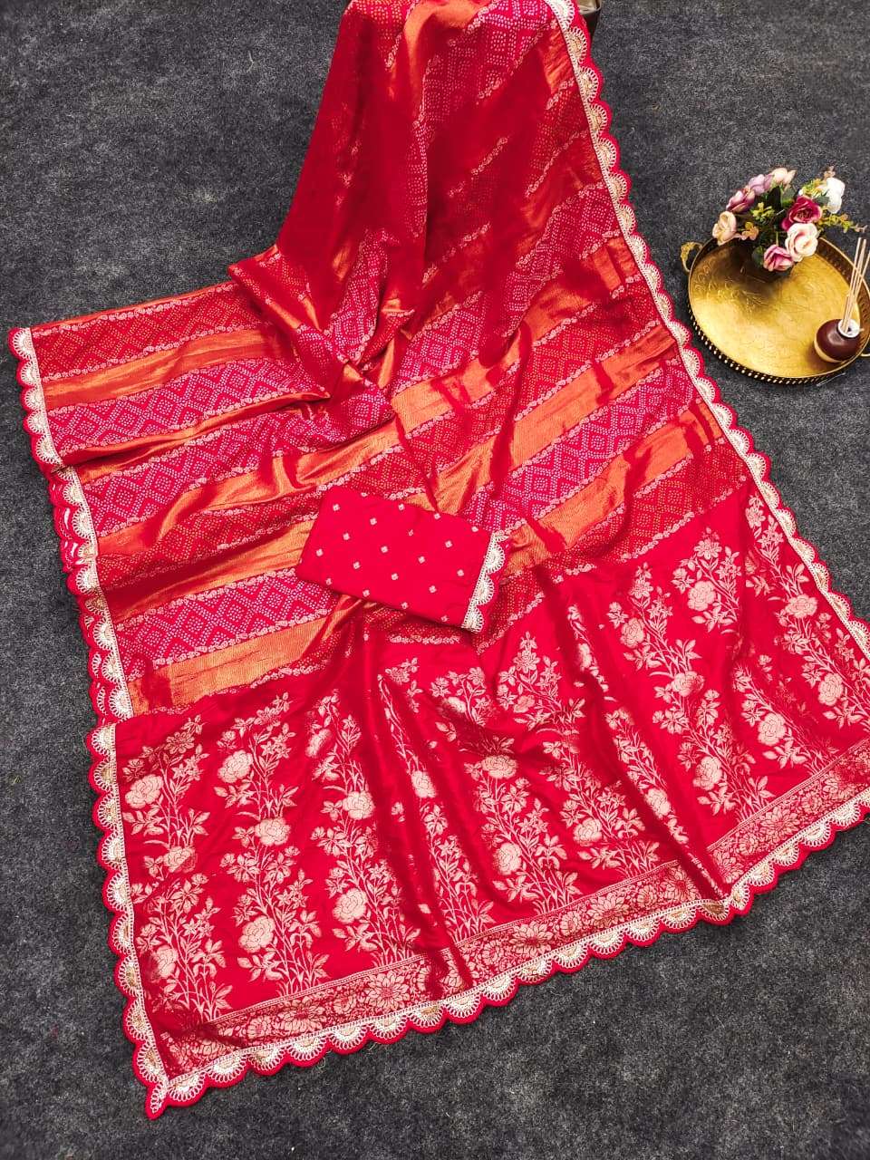 DOLA SILK INTRICATE ZARI WEAVING SAREE AT WHOLESALE PRICE
