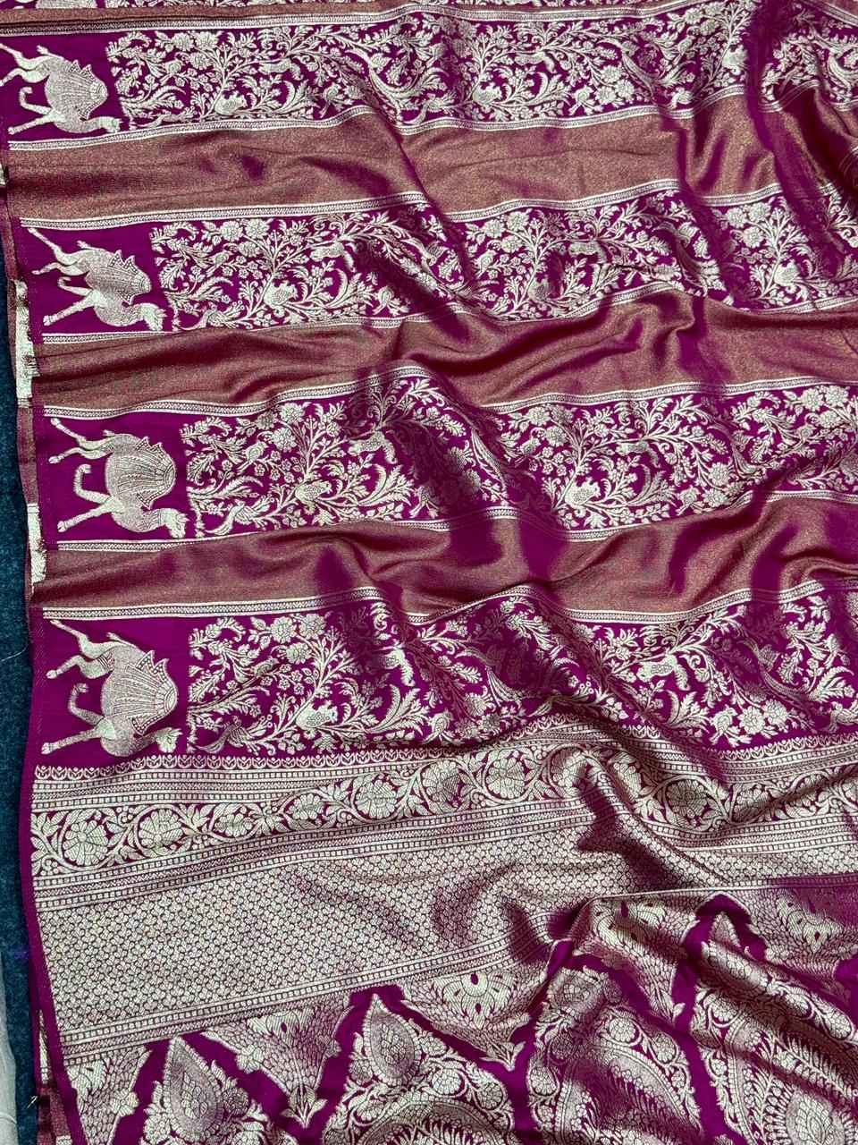 DOLA TISSUE KALAMKARI SILK JARI WOOVEN SAREE AT WHOLESALE PRICE
