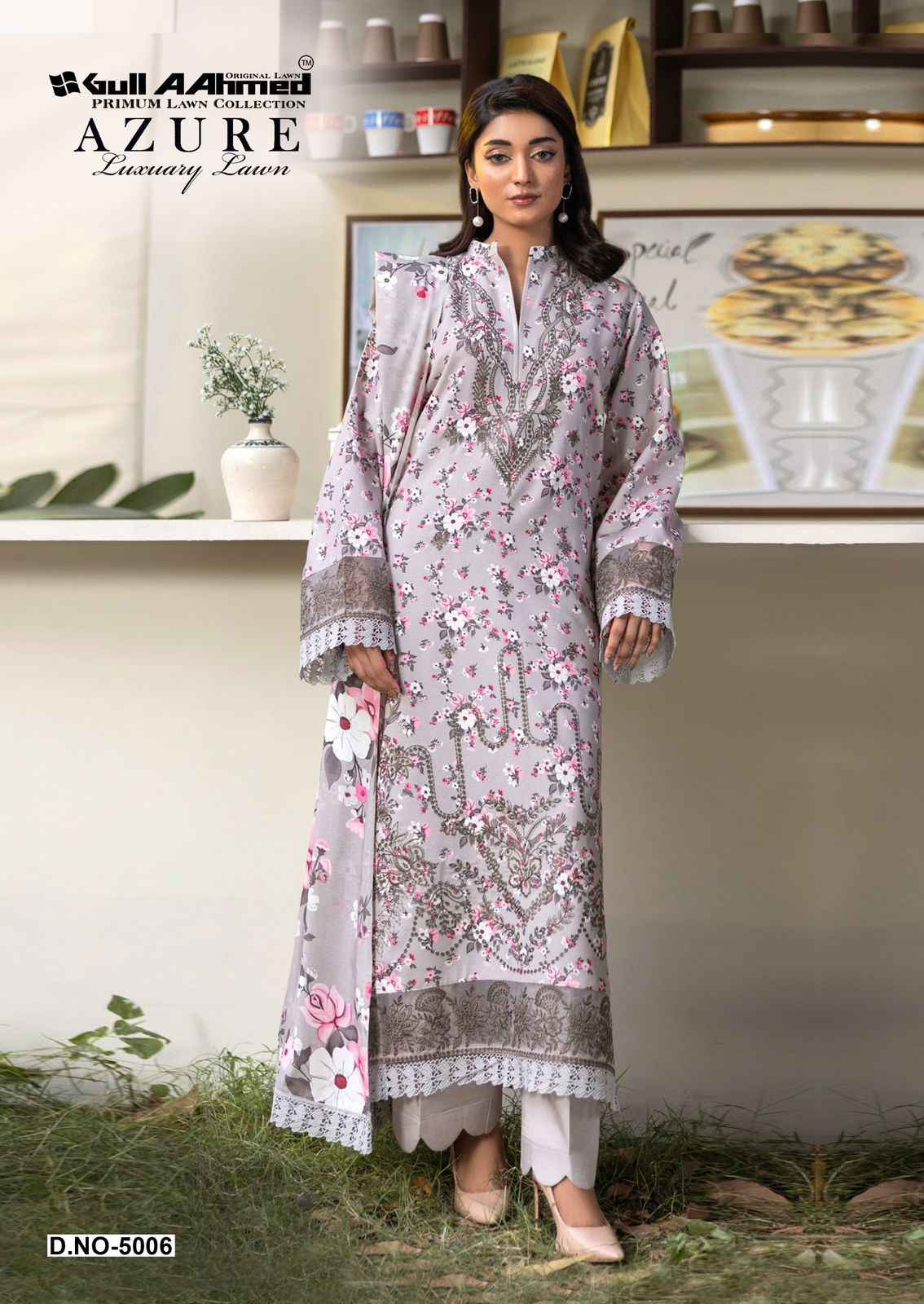 GULL AAHMED AZURE VOL-05 PURE CAMBRIDGE DRESS MATERIAL AT WHOLESALE PRICE
