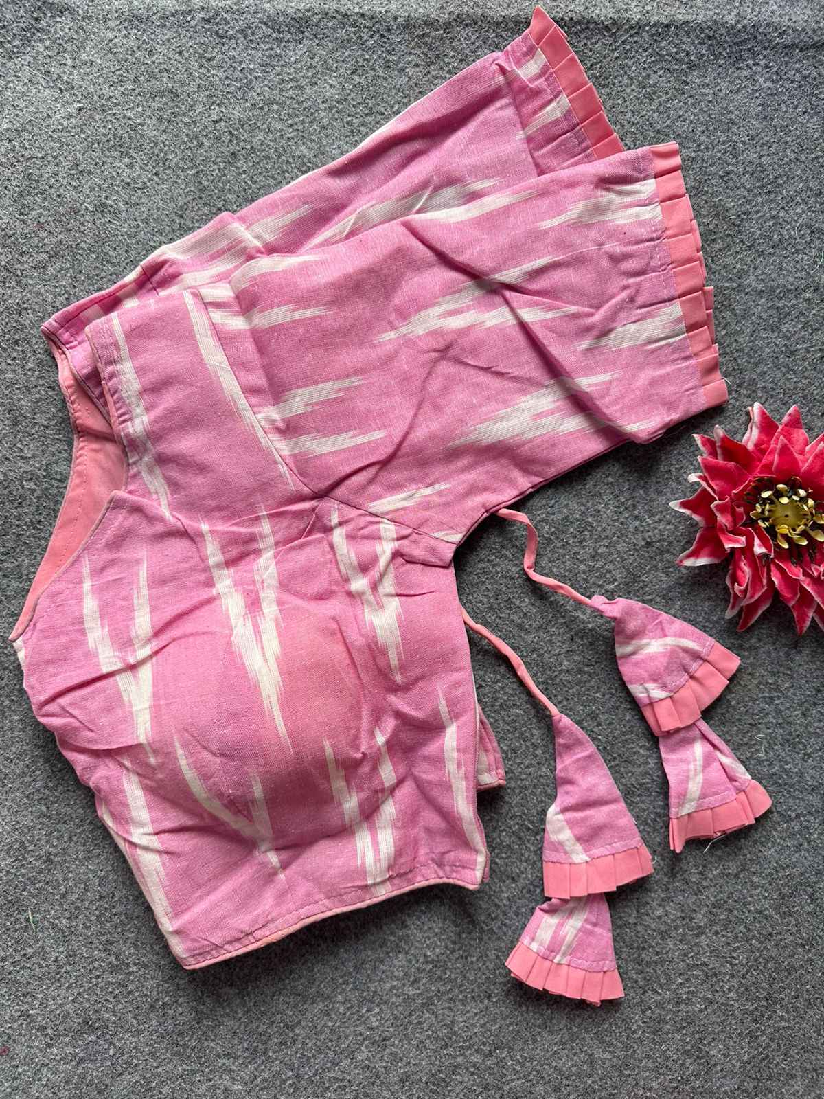 HANDLOOM IKKAT PURE COTTON READYMADE BLOUSE AT WHOLESALE PRICE 