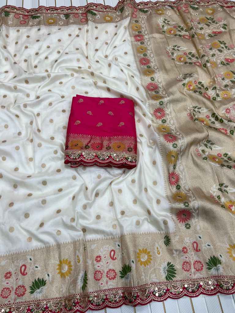 PURE HEAVY DOLLA SILK RICH MEENAKARI ZARI WEAVING SAREE AT WHOLESALE PRICE