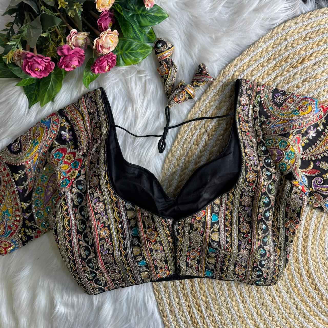 HEVAY PURE SOFT CREPE SILK READYMADE PARTYWEAR BLOUSE AT WHOLESALE PRICE