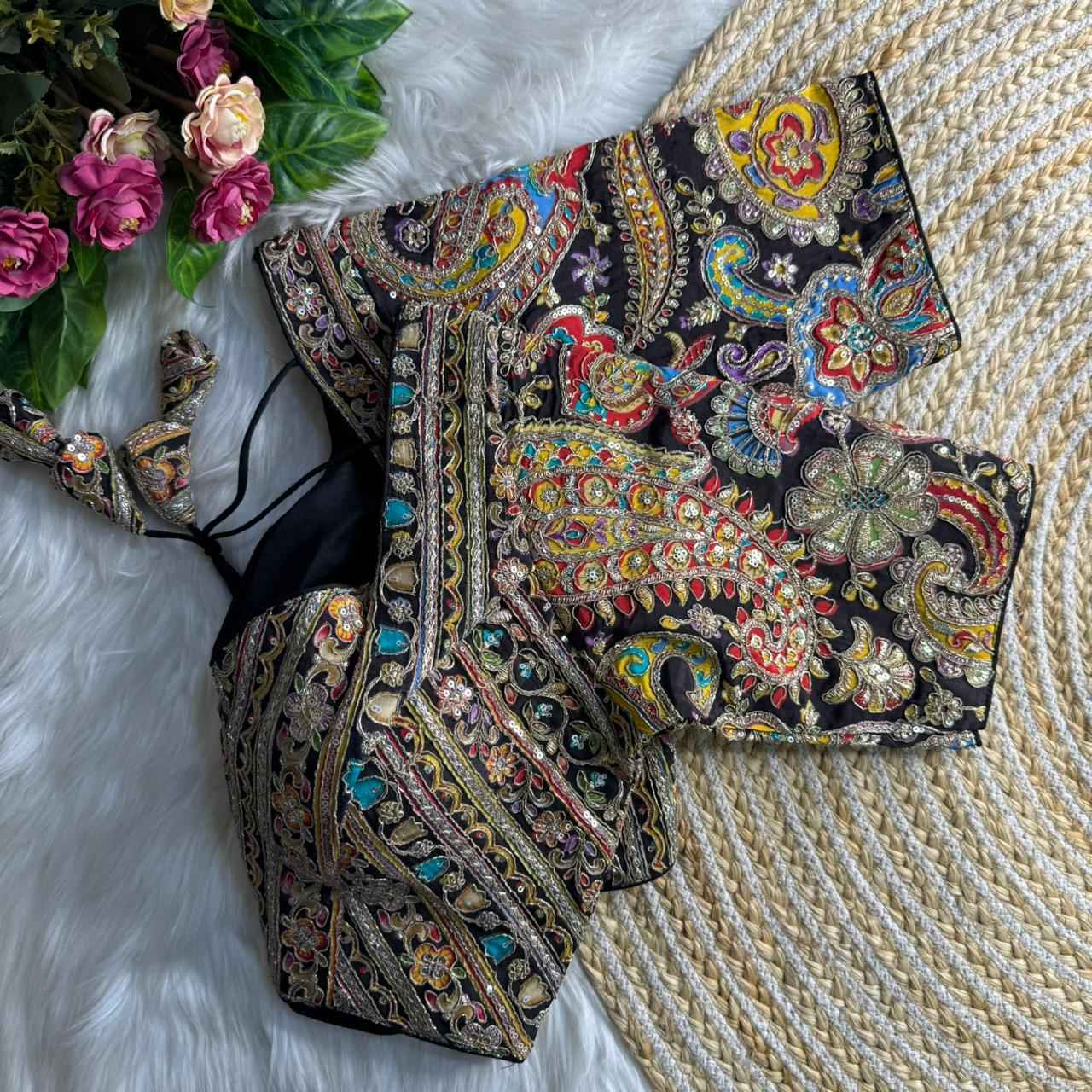 HEVAY PURE SOFT CREPE SILK READYMADE PARTYWEAR BLOUSE AT WHOLESALE PRICE