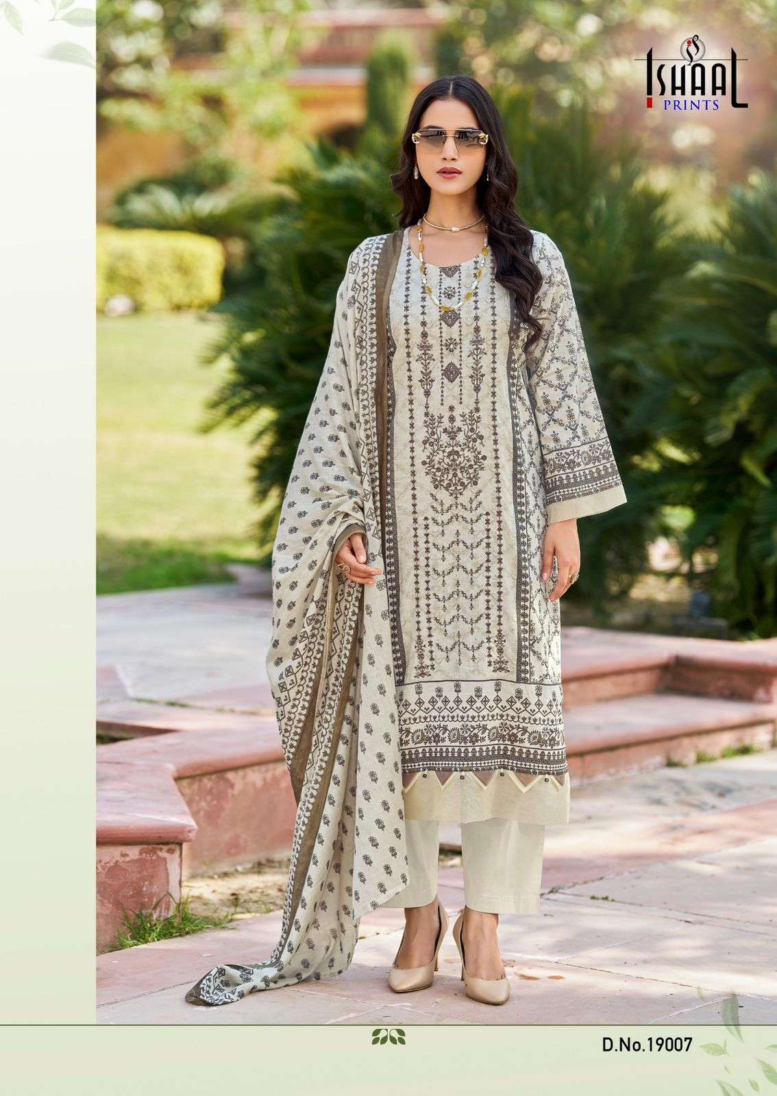 ISHAAL EMBROIDERED VOL-19 PURE LAWN EMBROIDERED DRESS MATERIAL AT WHOLESALE PRICE