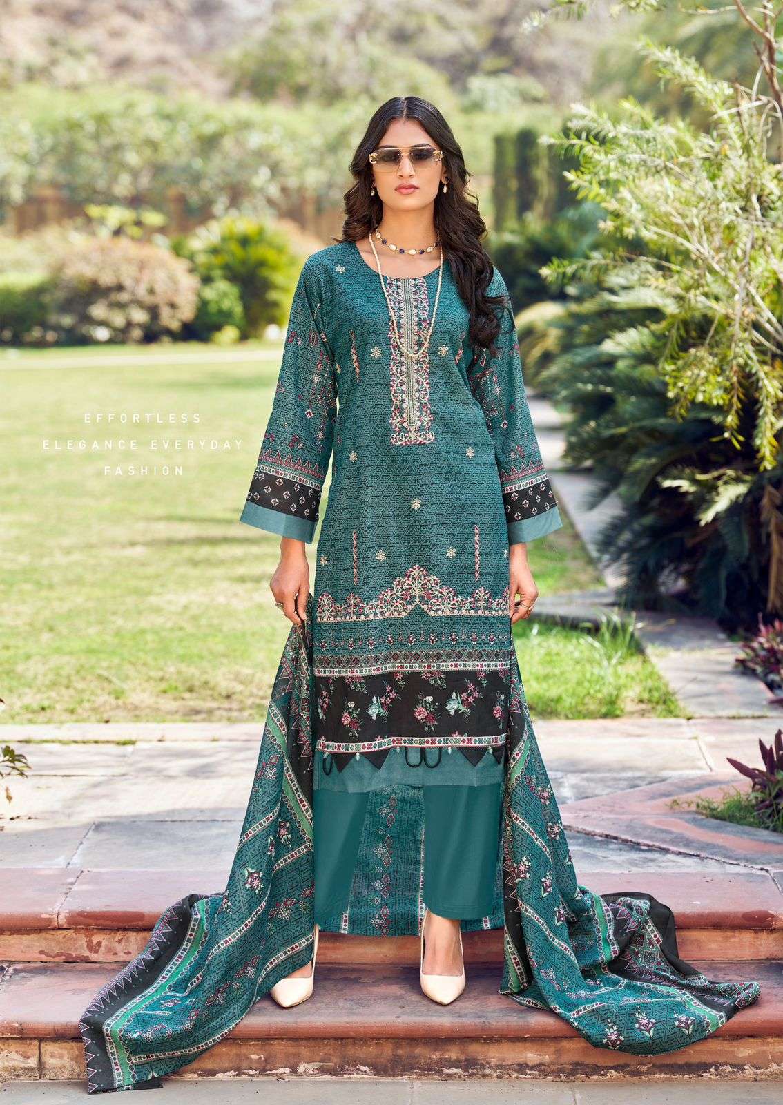 ISHAAL EMBROIDERED VOL-19 PURE LAWN EMBROIDERED DRESS MATERIAL AT WHOLESALE PRICE
