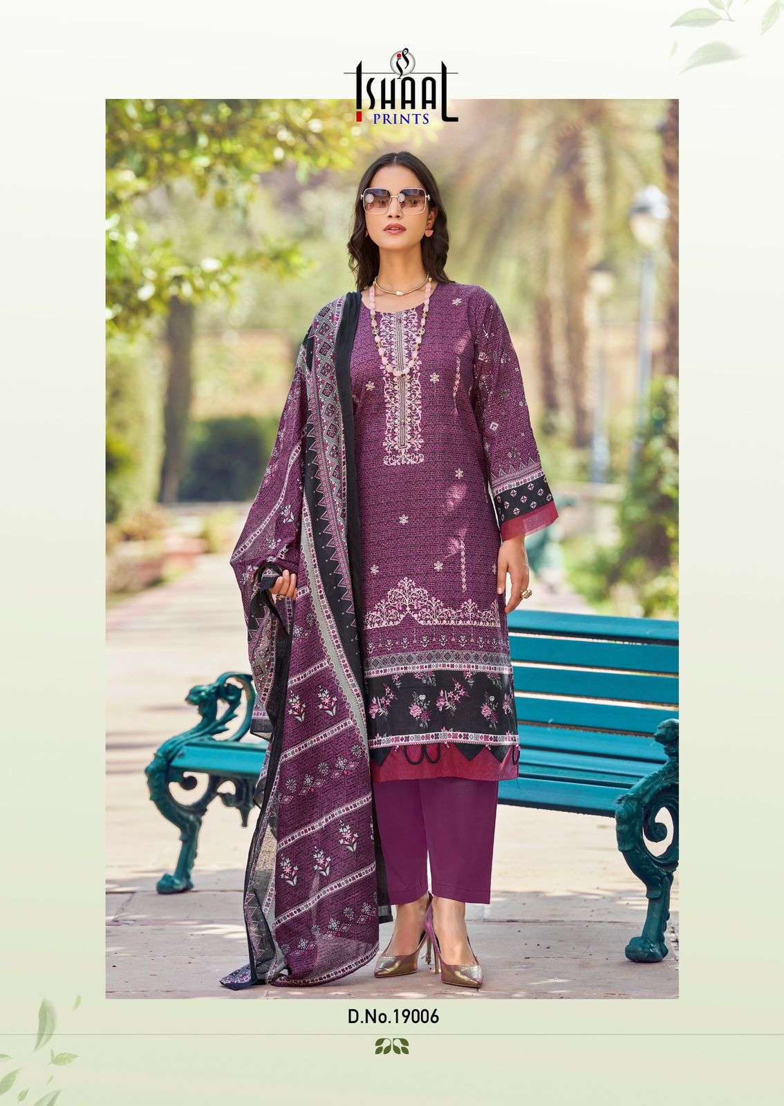 ISHAAL EMBROIDERED VOL-19 PURE LAWN EMBROIDERED DRESS MATERIAL AT WHOLESALE PRICE