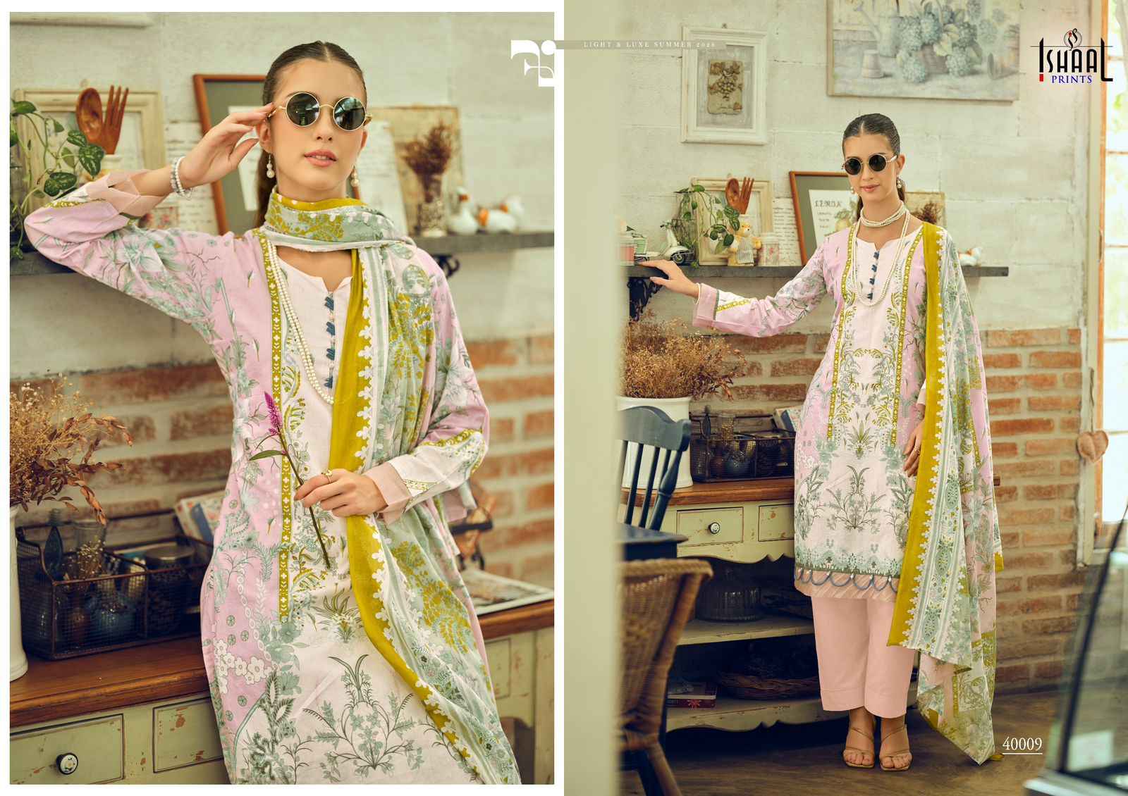 ISHAAL GULMOHAR VOL-40 PURE LAWN PRINTED DRESS MATERIAL AT WHOLESALE PRICE 