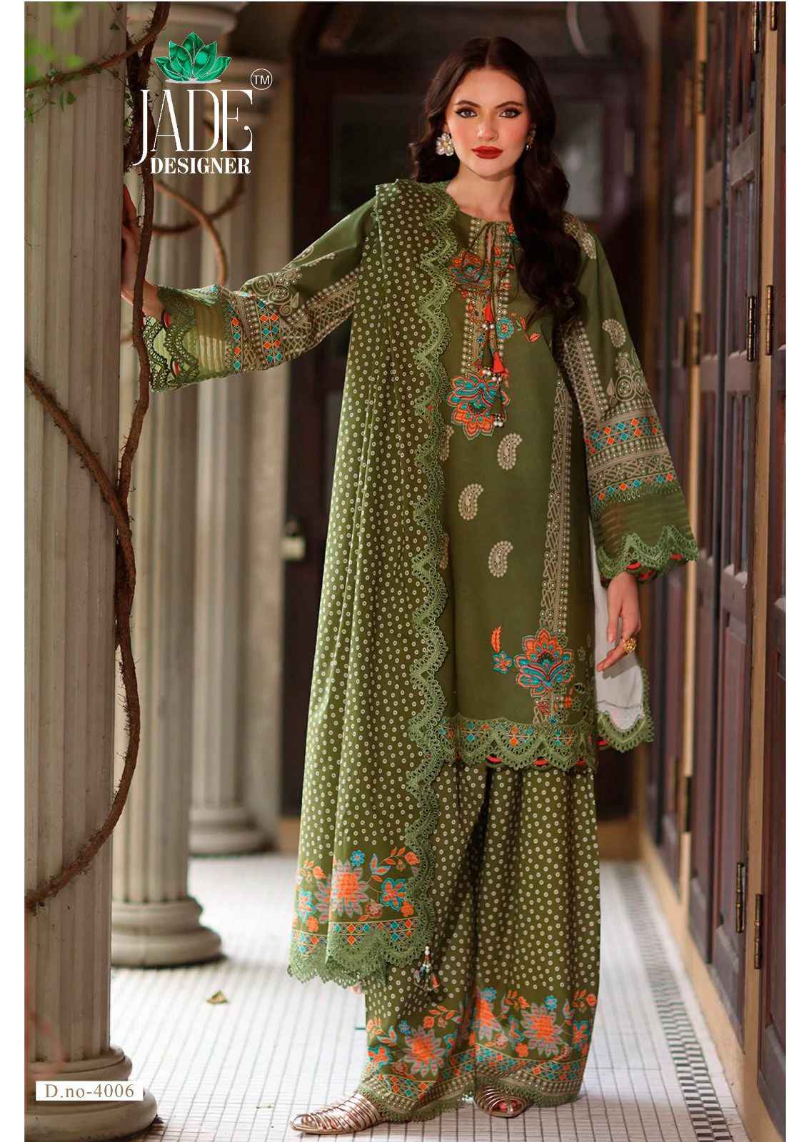JADE AYESHA ZARA VOL-4 HEAVY LAWN COTTON DRESS MATERIAL AT WHOLESALE PRICE