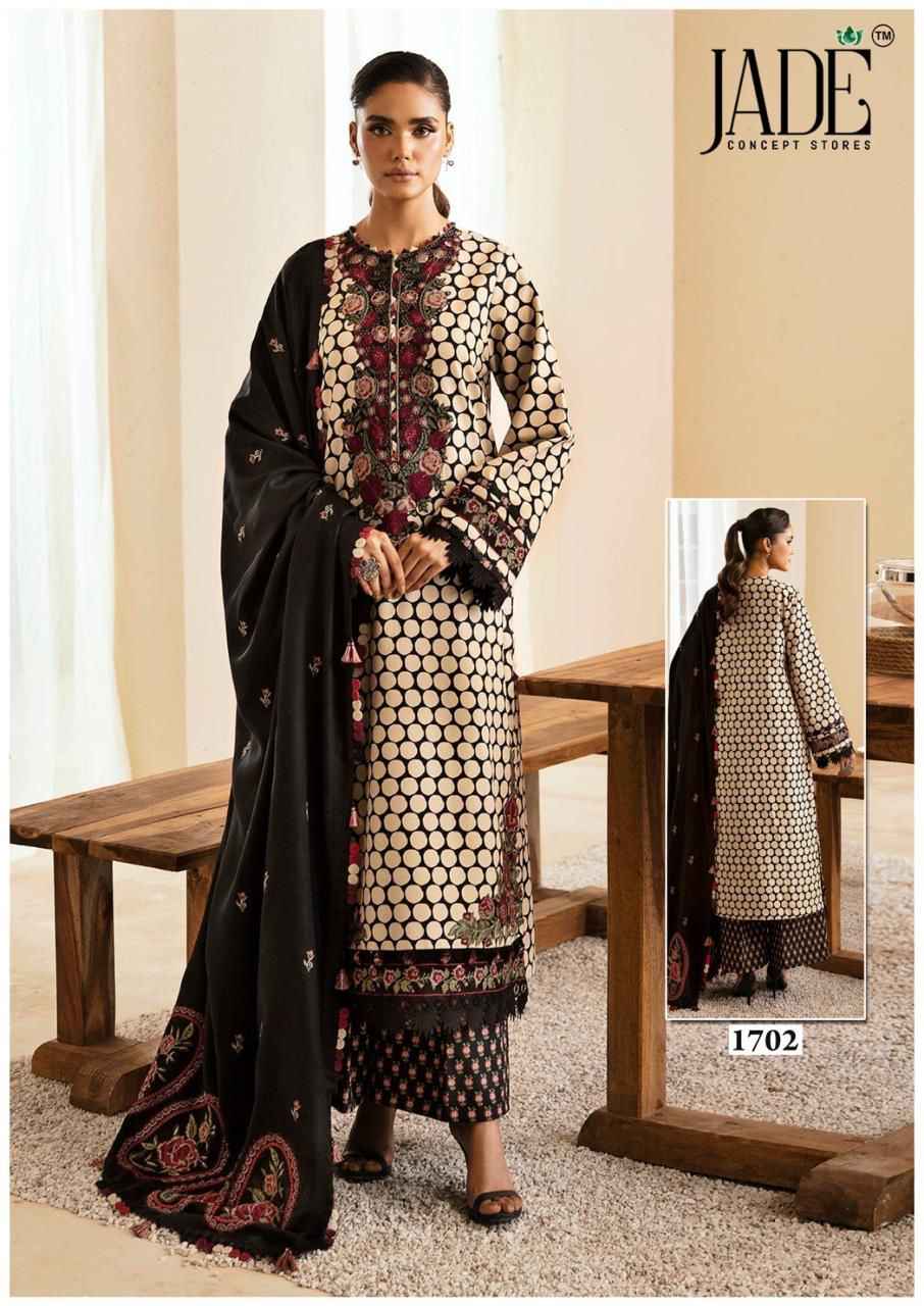 JADE BIN SAEED VOL-17 HEAVY LAWN COTTON DRESS MATERIAL AT WHOLESALE PRICE