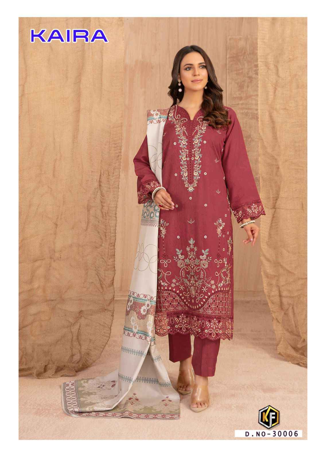 KEVAL FAB KAIRA VOL-30 HEAVY LAWN COTTON PRINTED DRESS MATERIAL AT WHOLESALE PRICE 