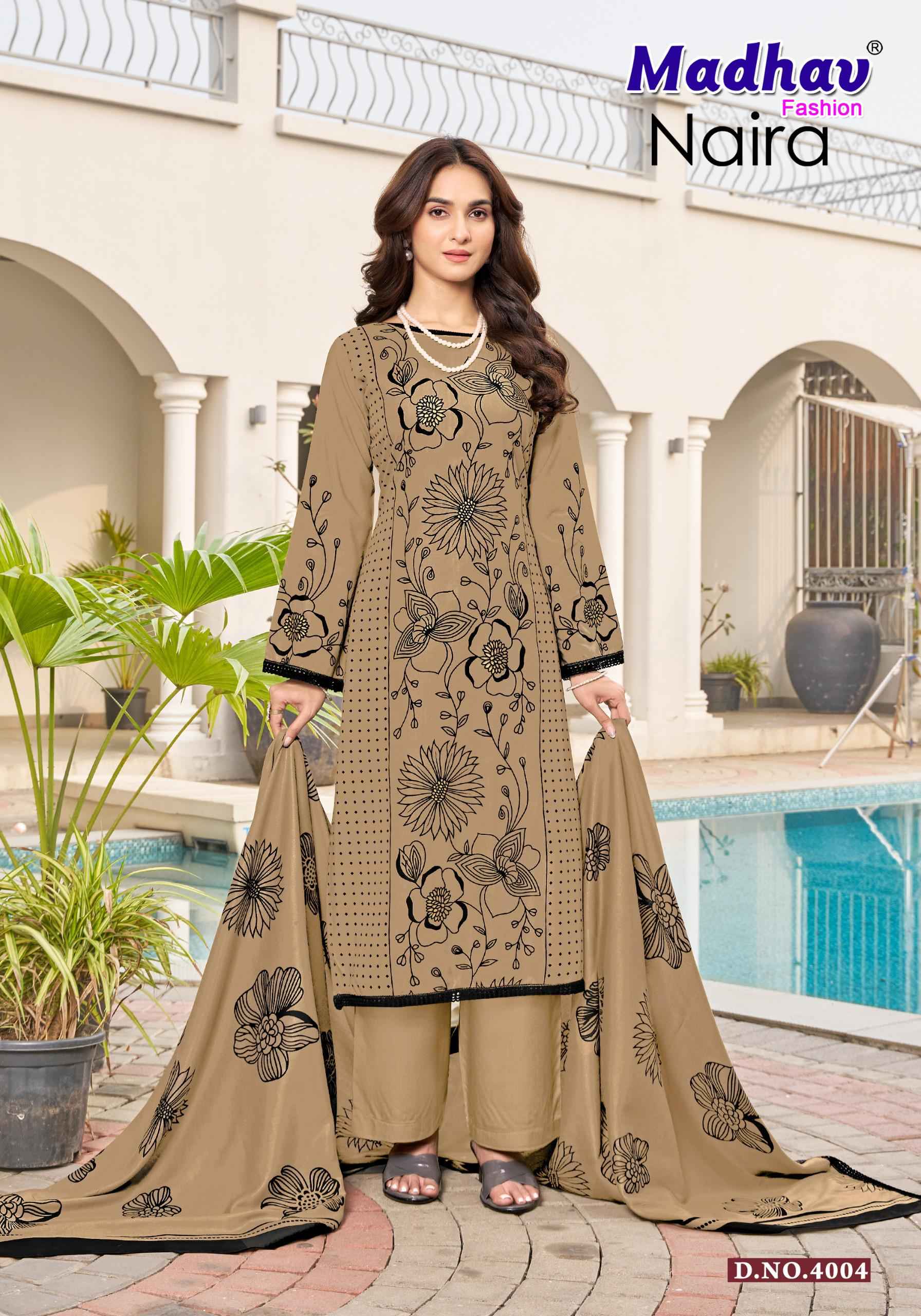 MADHAV NAIRA VOL-4 RAYON PRINTED DRESS MATERIAL AT WHOLESALE PRICE