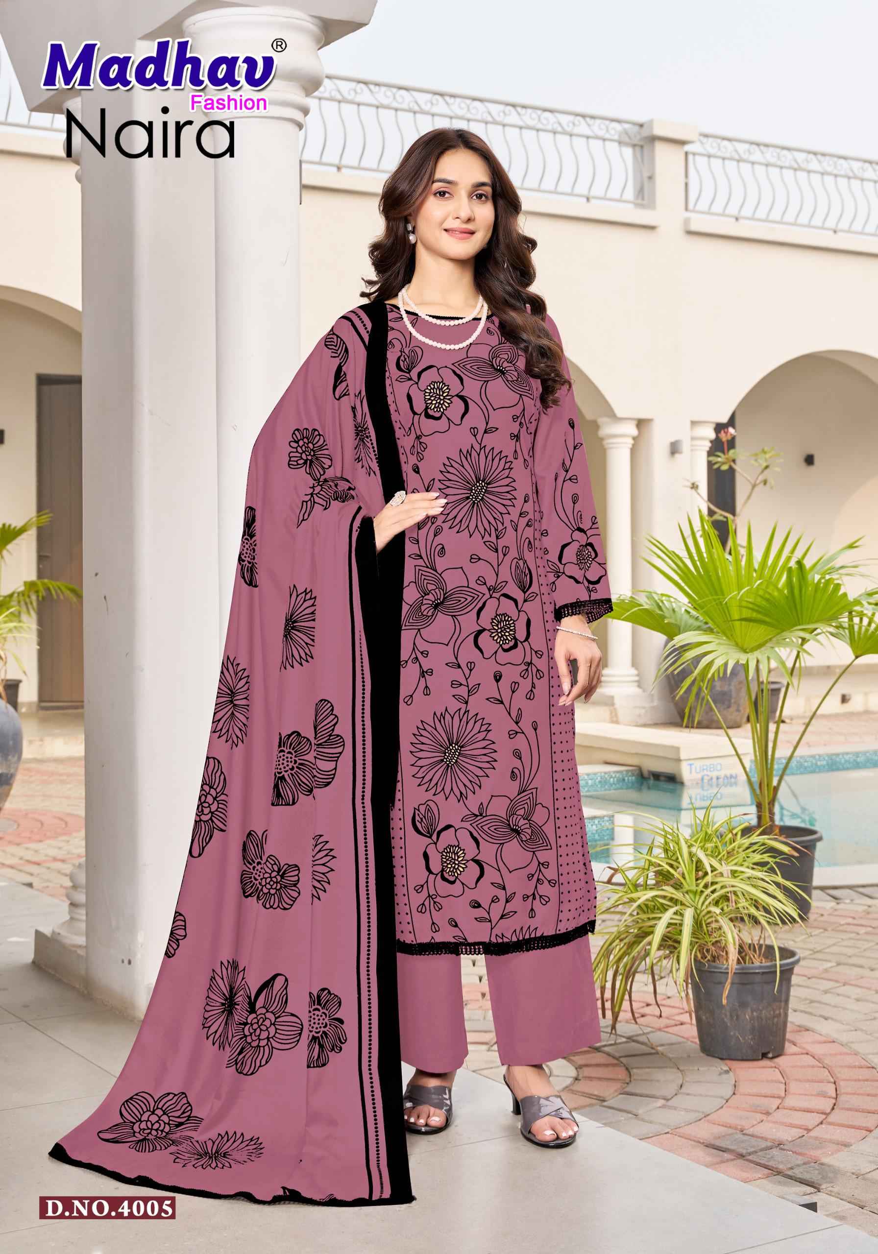 MADHAV NAIRA VOL-4 RAYON PRINTED DRESS MATERIAL AT WHOLESALE PRICE