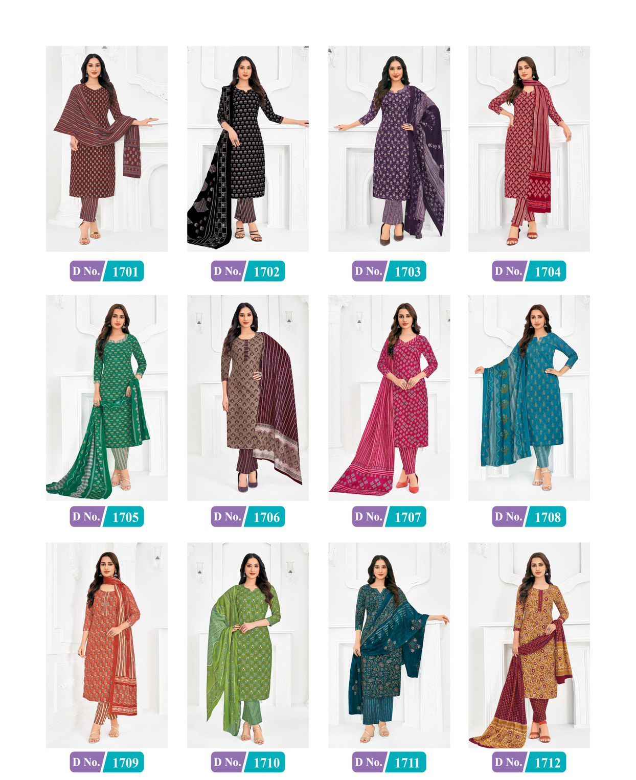 MCM LIFESTYLE VOL-17 PURE COTTON PRINTED KURTI PANT WITH DUPATTA AT WHOLESALE PRICE